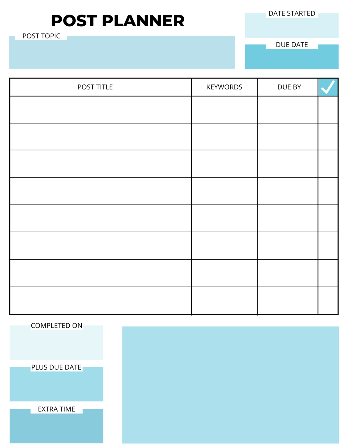 Printable Blog Post Planning Sheet – Making It Remotely