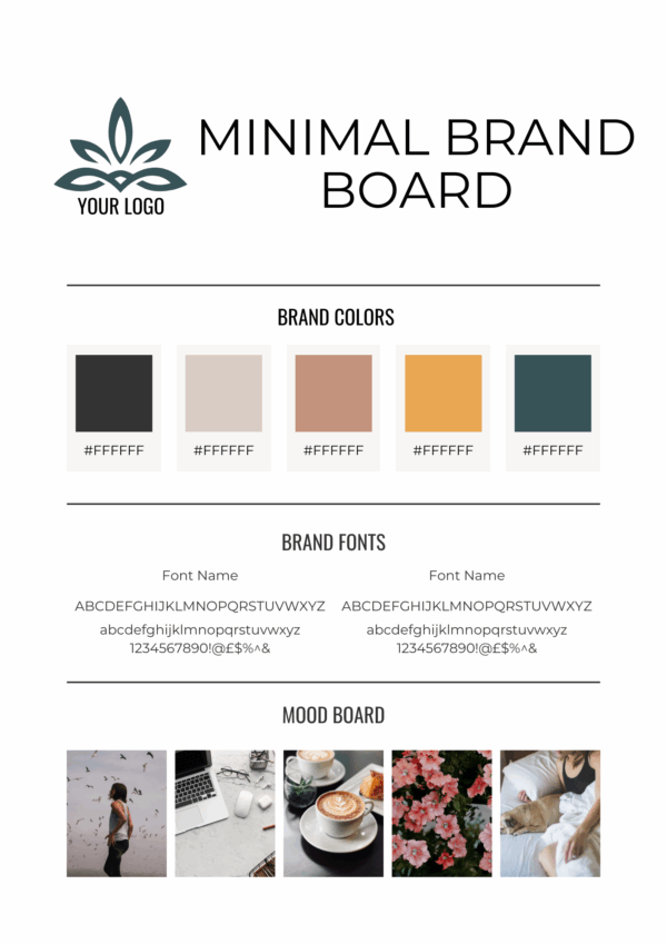 Minimal Brand Board Template