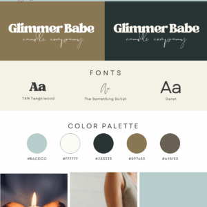 candle branding board template