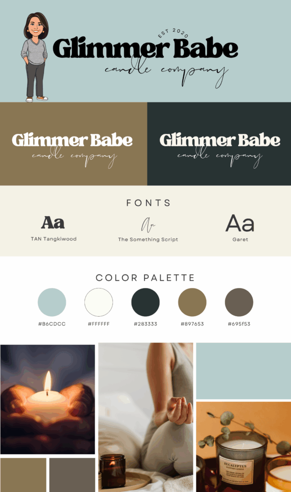 candle branding board template