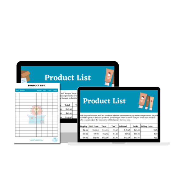 Product Profit Worksheet