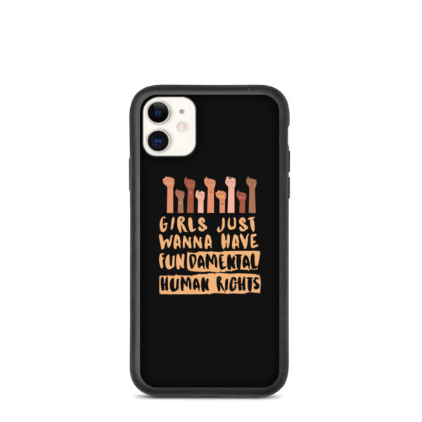 Girls Just Wanna Have Fundamental Human Rights Speckled iPhone 11 Case